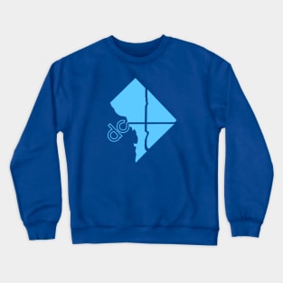 Washington DC Quads in Light Blue Crewneck Sweatshirt